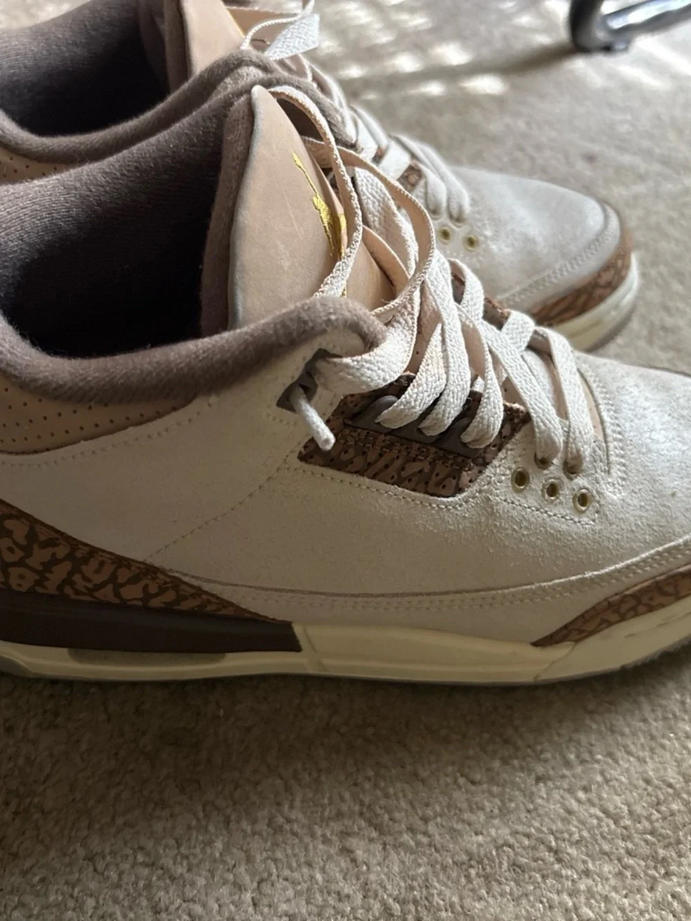 Jordan Kids Basketball Sneakers in Cream & Brown